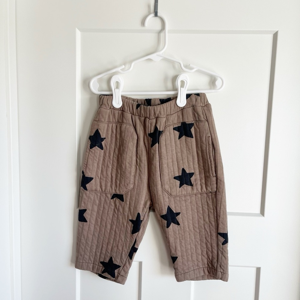 Zara Brown Star Patterned Quilted Pants